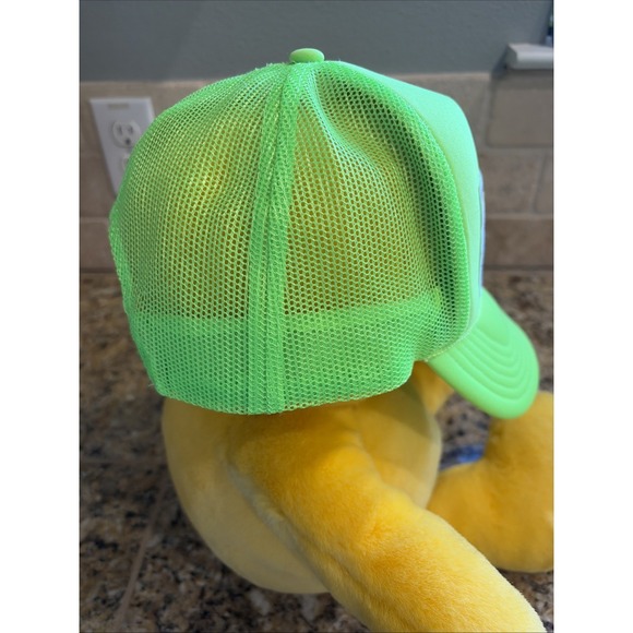 Jamnola‎ Neon Green Micreaux Fun Guy Patch Trucker Hat Snapback Baseball Cap O/S - Picture 9 of 12